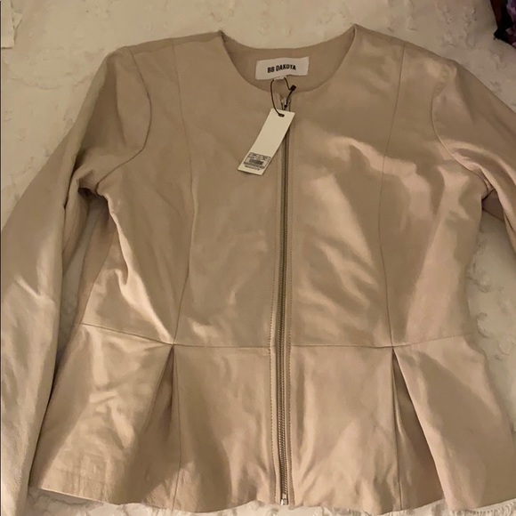 BB Dakota Bone Leather Jacket BNWT - Picture 1 of 5
